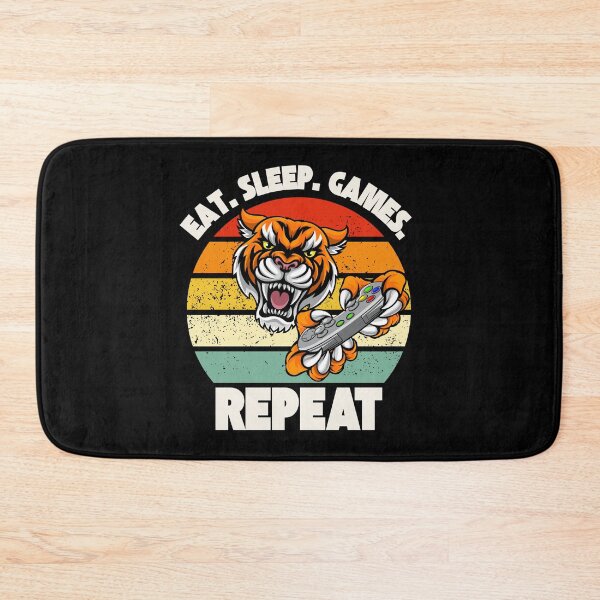 Item preview, Eat. Sleep. Games. Repeat Tiger Design designed and sold by OldSkullDesigns.