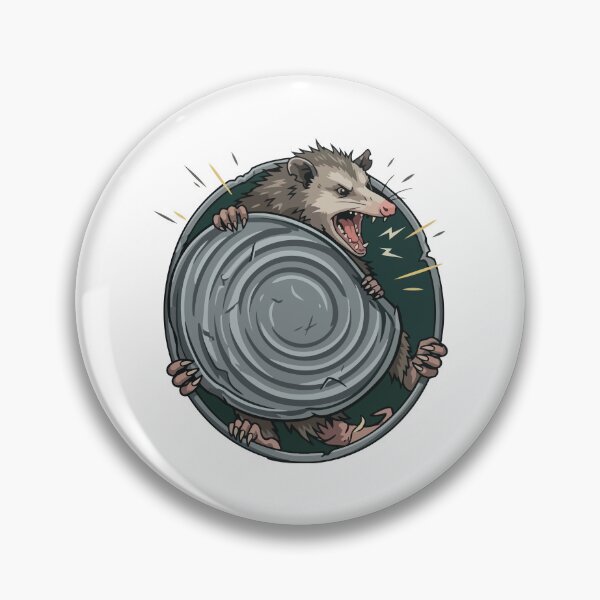 Item preview, Chaotic Opossum Trash Can Lid Shield Knight designed and sold by Arc2020.