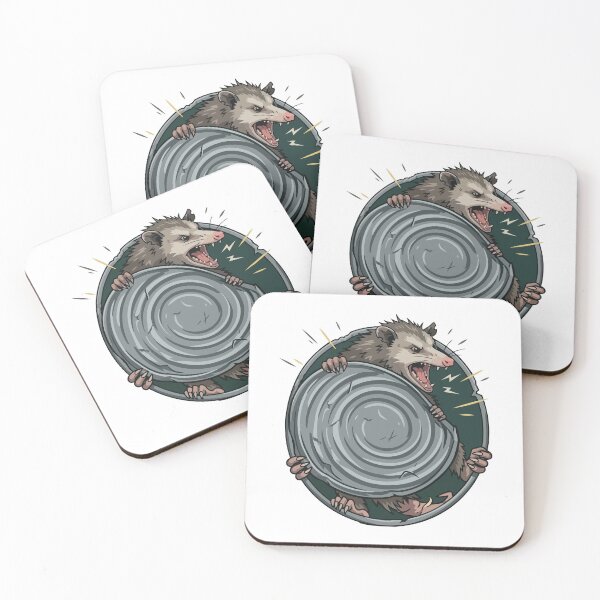 Item preview, Chaotic Opossum Trash Can Lid Shield Knight designed and sold by Arc2020.