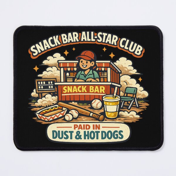 Item preview, Snack Bar All-Star Club – Paid In Dust & Hot Dogs designed and sold by Concrete Coffee Studio.