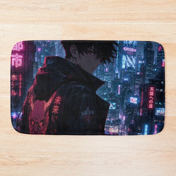 Item preview, Neon Ronin – Cyberpunk Night City Anime Art designed and sold by Sticleg.