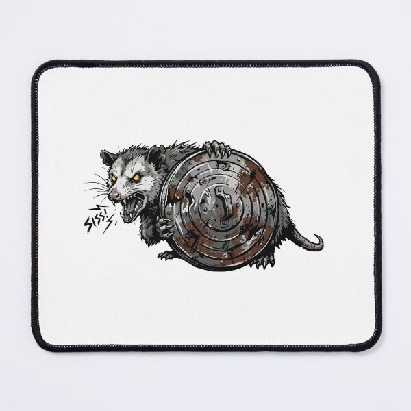 Item preview, Grunge Punk Opossum Trash Can Lid Emblem designed and sold by Arc2020.