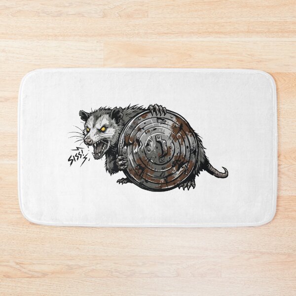 Item preview, Grunge Punk Opossum Trash Can Lid Emblem designed and sold by Arc2020.