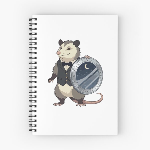 Item preview, Nocturnal Opossum Trash Lid Shield Moon Art designed and sold by Arc2020.