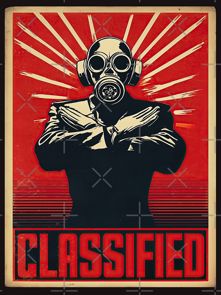 Thumbnail 3 of 3, Scarf, Titel Classified Propaganda Poster designed and sold by obstinator.
