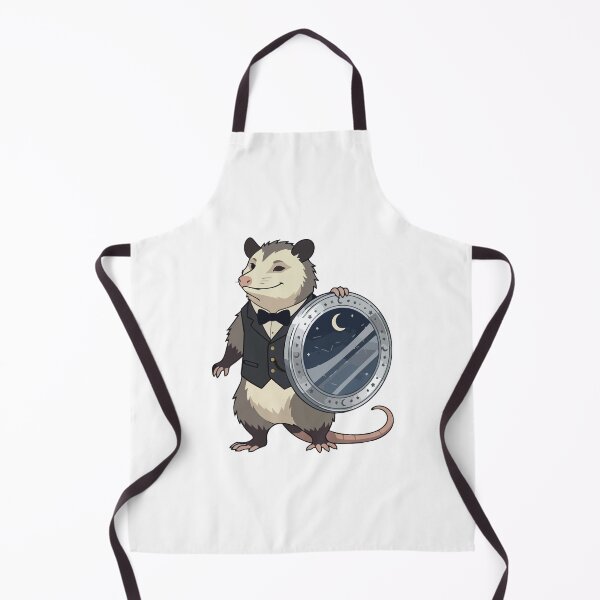 Item preview, Nocturnal Opossum Trash Lid Shield Moon Art designed and sold by Arc2020.