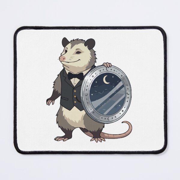 Item preview, Nocturnal Opossum Trash Lid Shield Moon Art designed and sold by Arc2020.