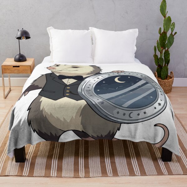 Item preview, Nocturnal Opossum Trash Lid Shield Moon Art designed and sold by Arc2020.