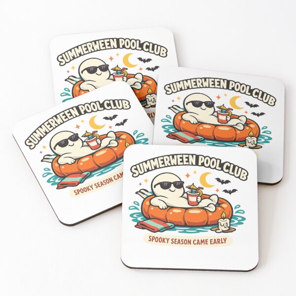 Item preview, Summerween Pool Club Ghost Halloween In July designed and sold by Concrete Coffee Studio.