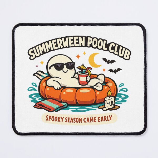 Item preview, Summerween Pool Club Ghost Halloween In July designed and sold by Concrete Coffee Studio.