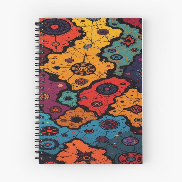 Item preview, Cosmic Psychedelic Map - Fluid Abstract Pattern with Multicolored Mystic Circles designed and sold by RAYBIL.