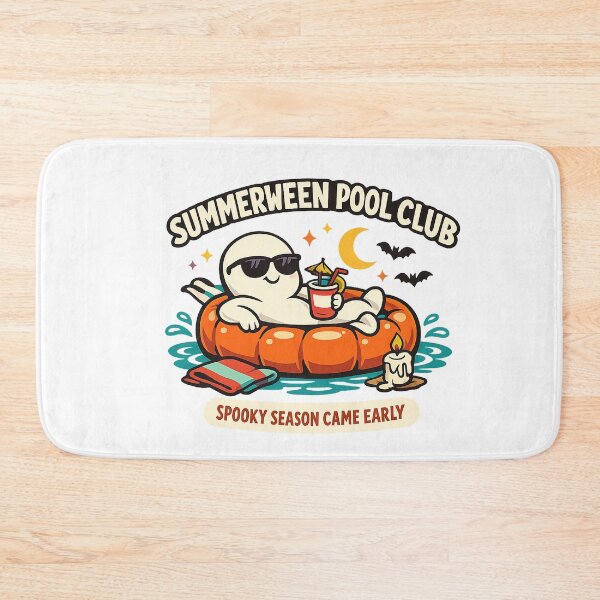Item preview, Summerween Pool Club Ghost Halloween In July designed and sold by Concrete Coffee Studio.