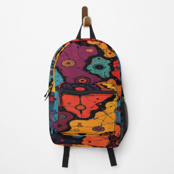 Item preview, Cosmic Psychedelic Map - Fluid Abstract Pattern with Multicolored Mystic Circles designed and sold by RAYBIL.