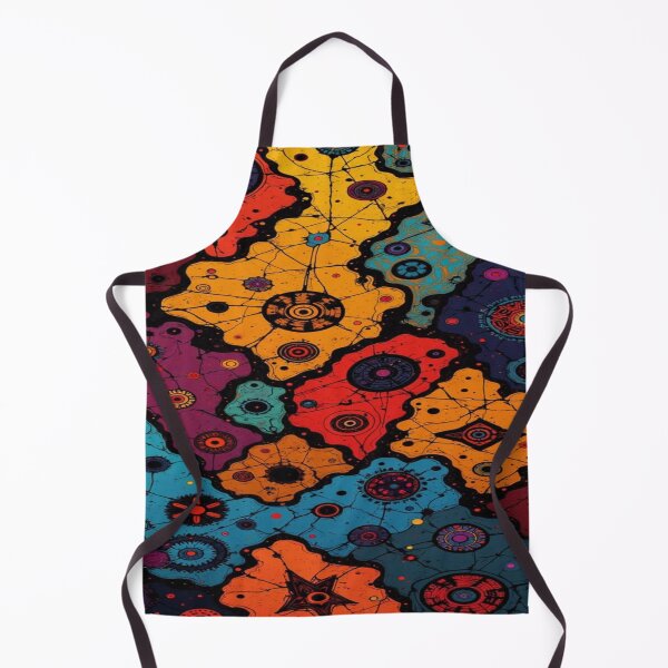Item preview, Cosmic Psychedelic Map - Fluid Abstract Pattern with Multicolored Mystic Circles designed and sold by RAYBIL.