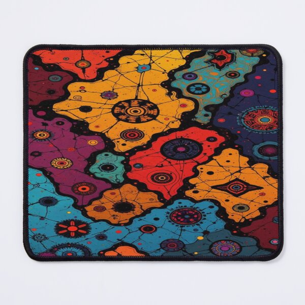 Item preview, Cosmic Psychedelic Map - Fluid Abstract Pattern with Multicolored Mystic Circles designed and sold by RAYBIL.