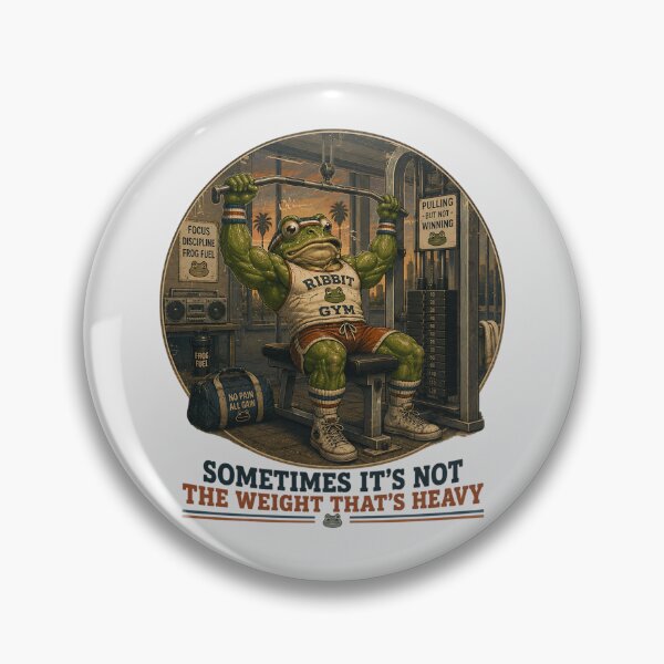 Item preview, Gym Frog Heavy Weight Lat Pulldown Retro Workout designed and sold by MythicCotton.
