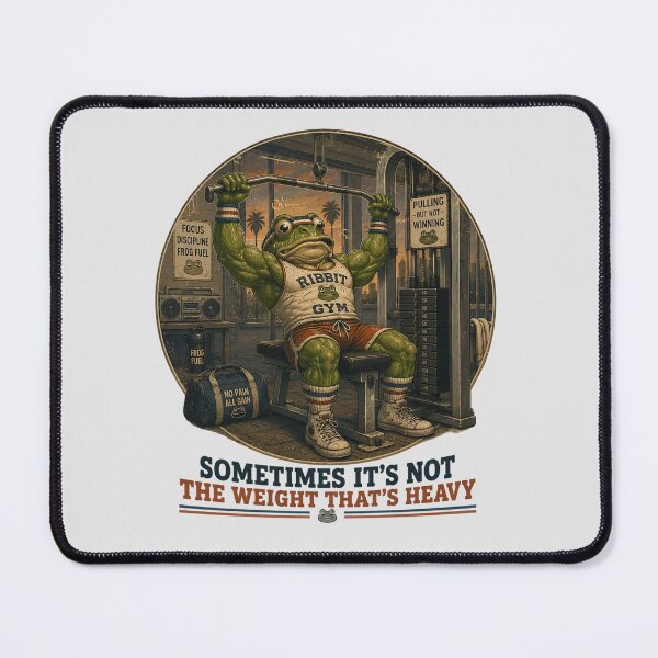Item preview, Gym Frog Heavy Weight Lat Pulldown Retro Workout designed and sold by MythicCotton.