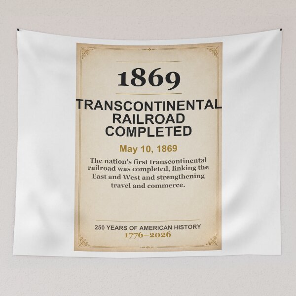 Item preview, America 250 | Transcontinental Railroad Completed | 1869 designed and sold by ariksworld.