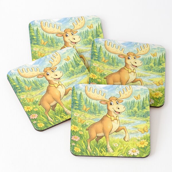 Item preview, Elegant Mountain Moose | Wildflower Valley Storybook Art designed and sold by Clothes With Smiling Animals Walt Gral.