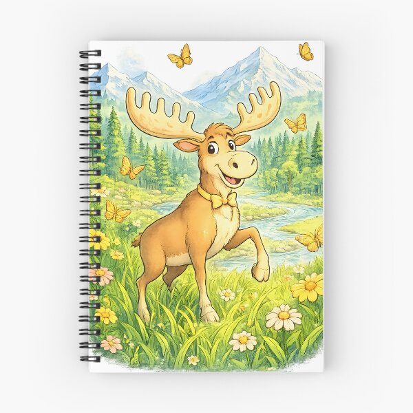 Item preview, Elegant Mountain Moose | Wildflower Valley Storybook Art designed and sold by Clothes With Smiling Animals Walt Gral.