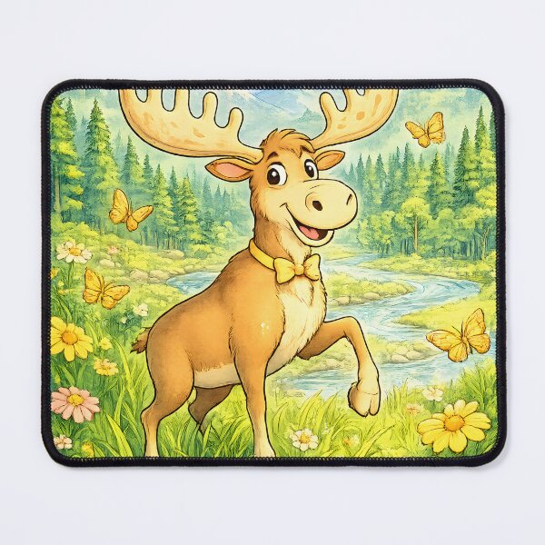 Item preview, Elegant Mountain Moose | Wildflower Valley Storybook Art designed and sold by Clothes With Smiling Animals Walt Gral.