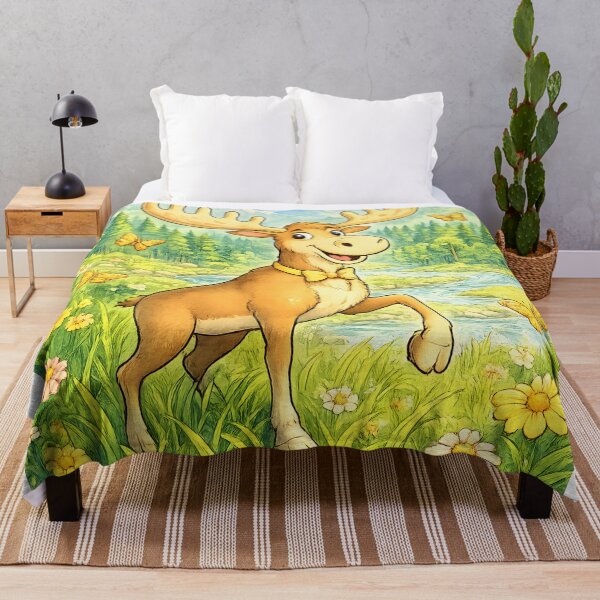 Item preview, Elegant Mountain Moose | Wildflower Valley Storybook Art designed and sold by Clothes With Smiling Animals Walt Gral.