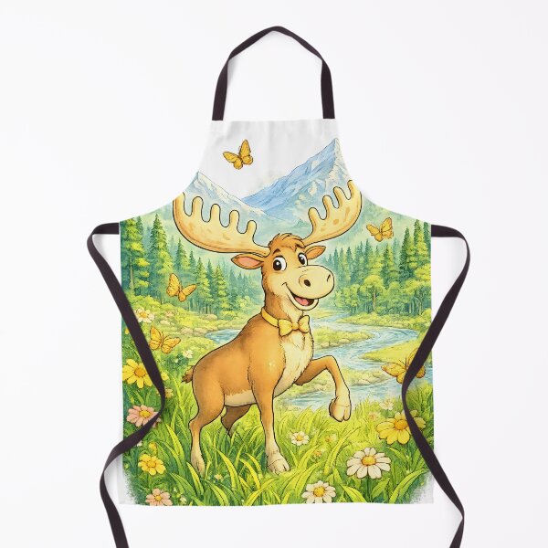 Item preview, Elegant Mountain Moose | Wildflower Valley Storybook Art designed and sold by Clothes With Smiling Animals Walt Gral.