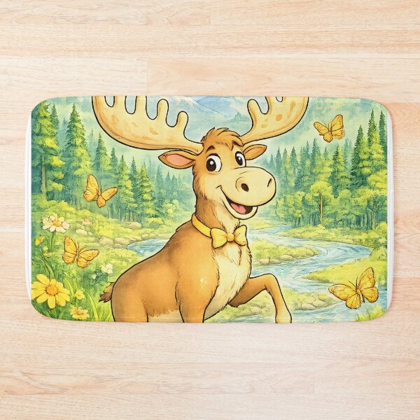 Item preview, Elegant Mountain Moose | Wildflower Valley Storybook Art designed and sold by Clothes With Smiling Animals Walt Gral.