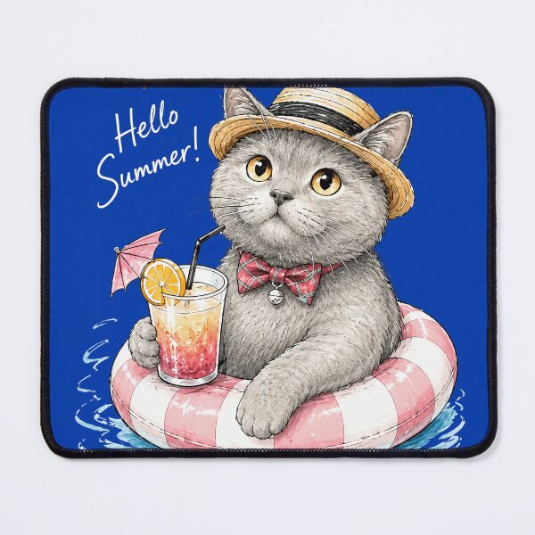 Item preview, Hello Summer Cat – Cute Pool Float Vacation Kitty Party designed and sold by lematworks.