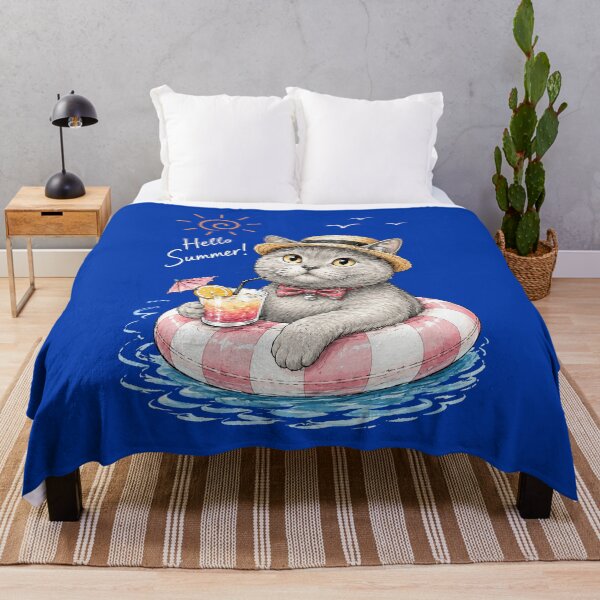 Item preview, Hello Summer Cat – Cute Pool Float Vacation Kitty Party designed and sold by lematworks.