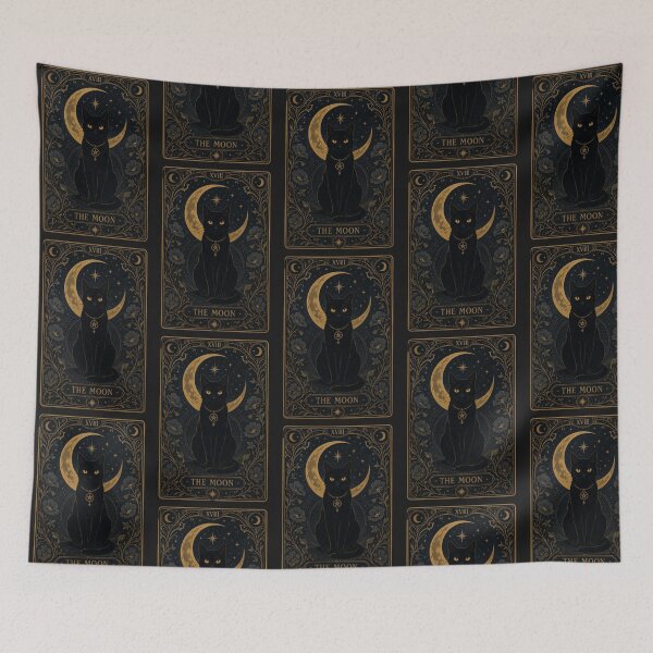 Item preview, The Moon Tarot Card Black Cat designed and sold by Piising.