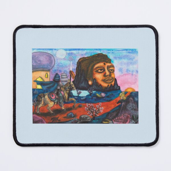 Item preview, Watercolor Painting Warrior Horse Temple Woman Way Light designed and sold by Jonah Augustin Gray.