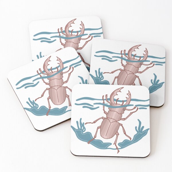 Item preview, Beetle under water minimalist illustration designed and sold by LeshanArt.