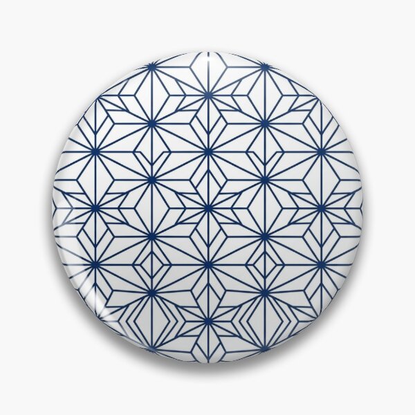 Item preview, Traditional Japanese Asanoha Hemp Leaf Pattern in Indigo and White designed and sold by eatoppo.