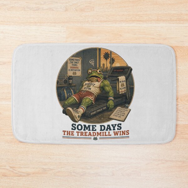 Item preview, Gym Frog Treadmill Wins Funny 80s Retro Workout designed and sold by MythicCotton.