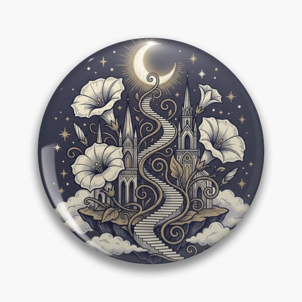 Item preview, Moon Stairway – Surreal Fantasy Floating Island Artwork designed and sold by Dogandesighn.