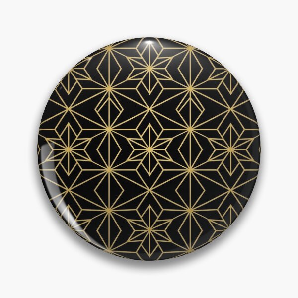 Item preview, Luxury Japanese Asanoha Hemp Leaf Pattern with Gold and Black Design designed and sold by eatoppo.