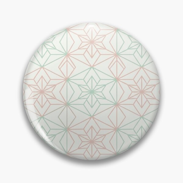 Item preview, Pastel Japanese Asanoha Hemp Leaf Pattern with Soft Mint and Pink Colors designed and sold by eatoppo.