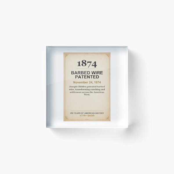 Item preview, America 250 | Barbed Wire Patented | 1874 designed and sold by ariksworld.