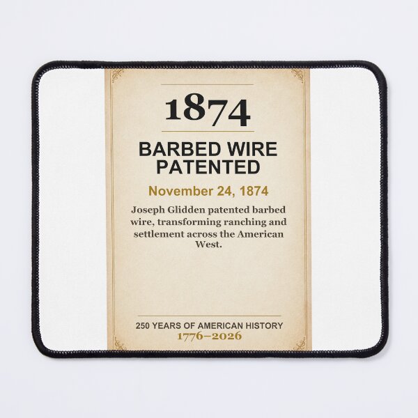 Item preview, America 250 | Barbed Wire Patented | 1874 designed and sold by ariksworld.