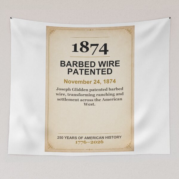 Item preview, America 250 | Barbed Wire Patented | 1874 designed and sold by ariksworld.