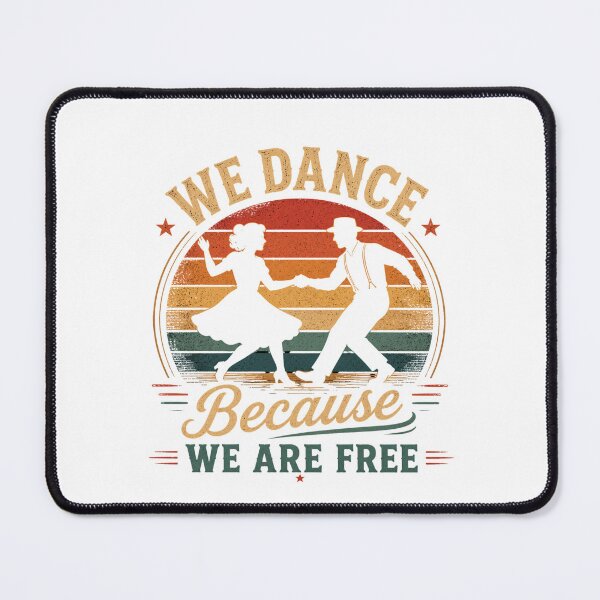 Item preview, We Dance Because We Are Free Vintage Swing Dance Retro Shirt designed and sold by Masloshop.