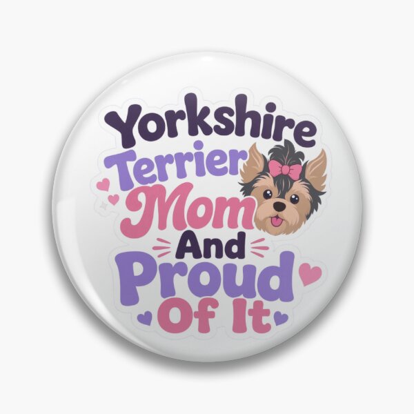 Item preview, Yorkshire Terrier Mom and Proud of It designed and sold by digital.stickerperso.com.