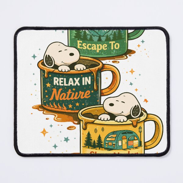 Item preview, Snoopy Camping Mugs designed and sold by Matinez Pink.