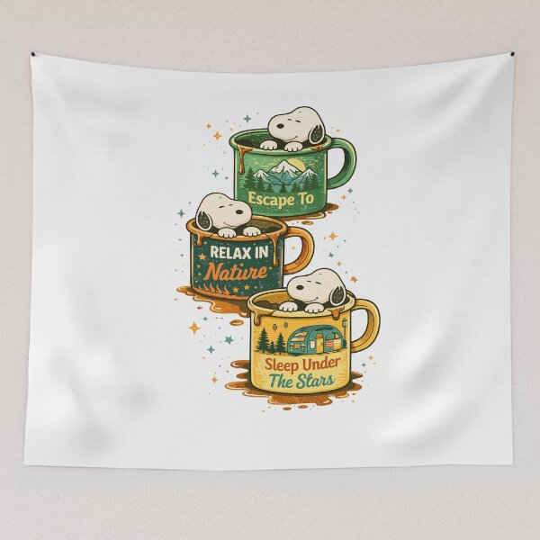 Item preview, Snoopy Camping Mugs designed and sold by Matinez Pink.