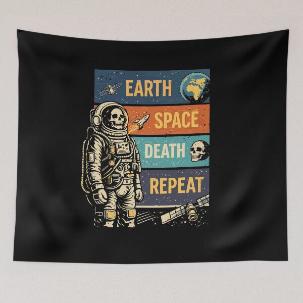 Item preview, Earth Space Death Repeat Astronaut designed and sold by Matinez Pink.