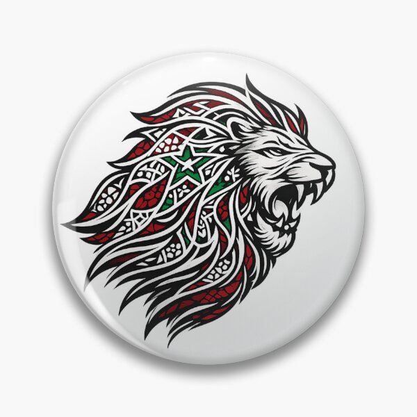 Item preview, Majestic Moroccan Lion – Morocco Flag Vector Art designed and sold by Gazelia.
