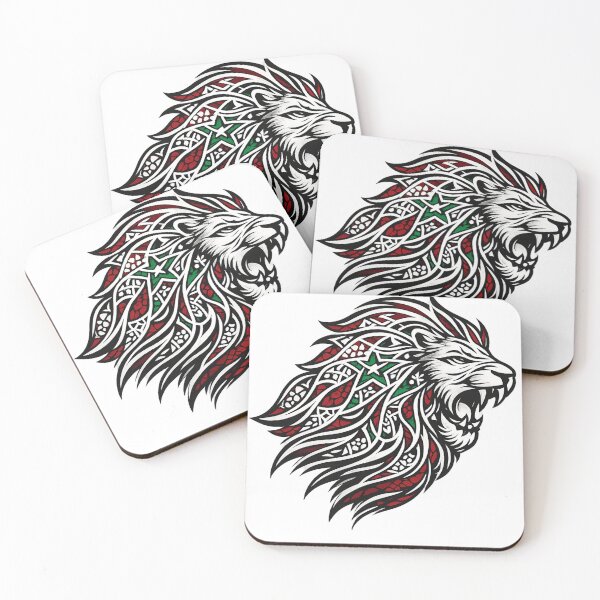 Item preview, Majestic Moroccan Lion – Morocco Flag Vector Art designed and sold by Gazelia.