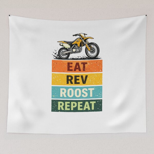 Item preview, Eat Rev Roost Repeat Dirt Bike designed and sold by Matinez Pink.