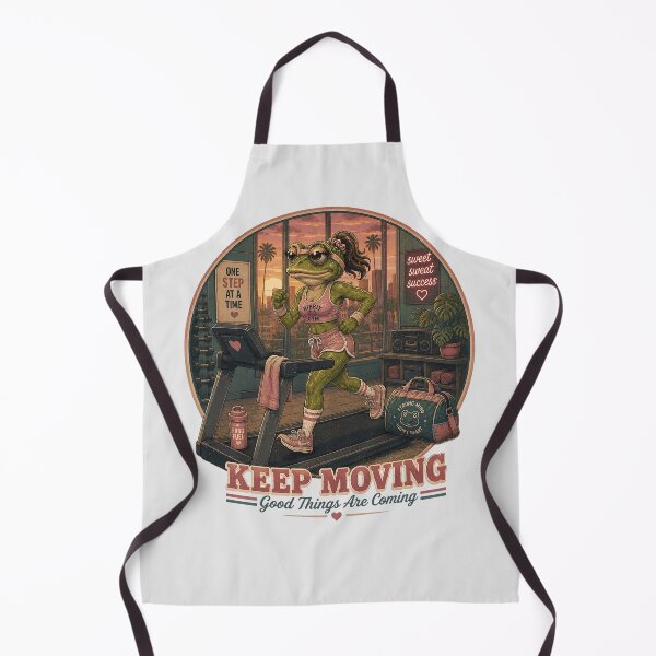 Item preview, Gym Frog Keep Moving Female Retro 80s Workout designed and sold by MythicCotton.